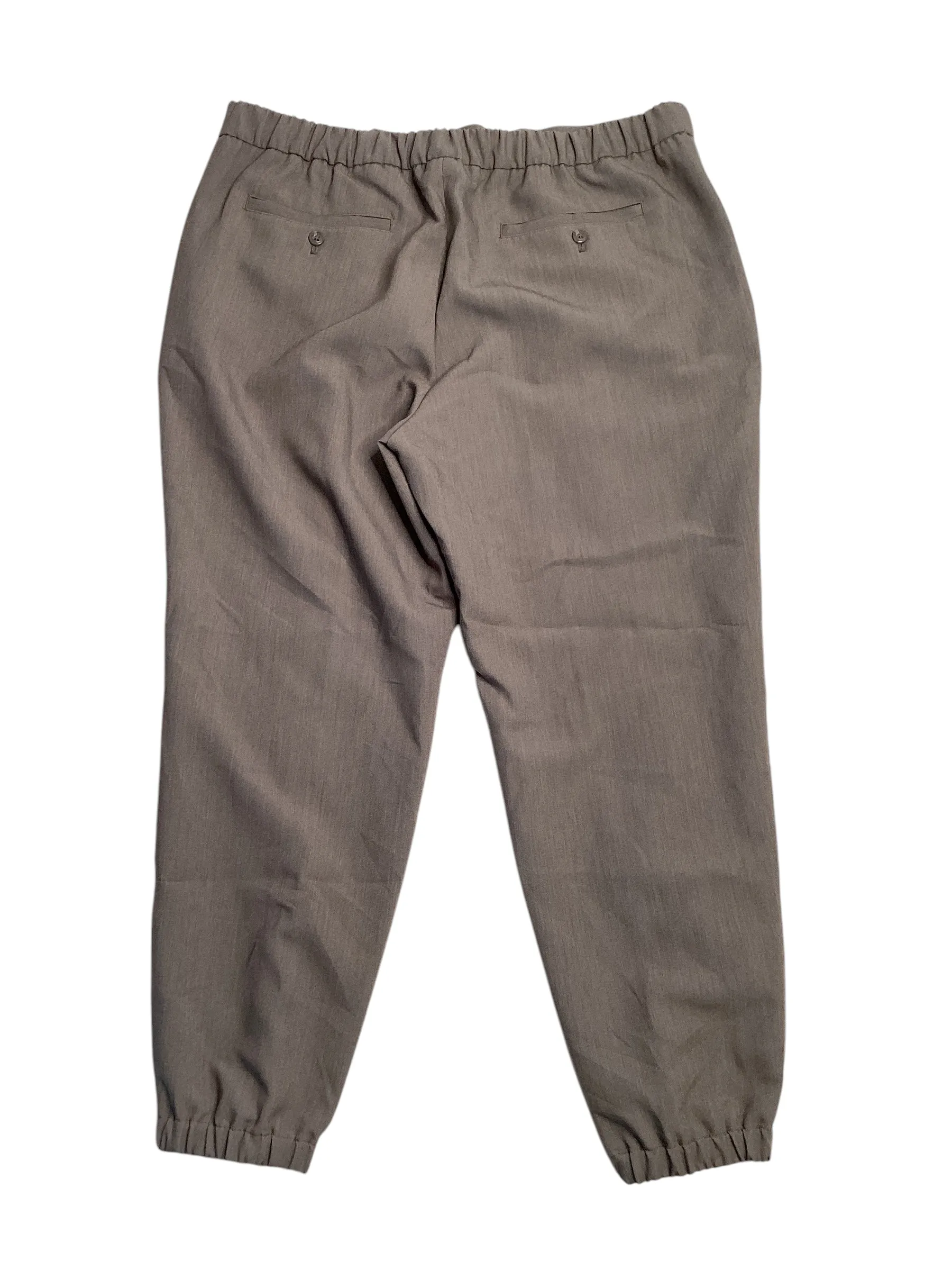 Alfani Mens Regular Fit Stretch Jogger Pants Bolgio Taupe Heather XL