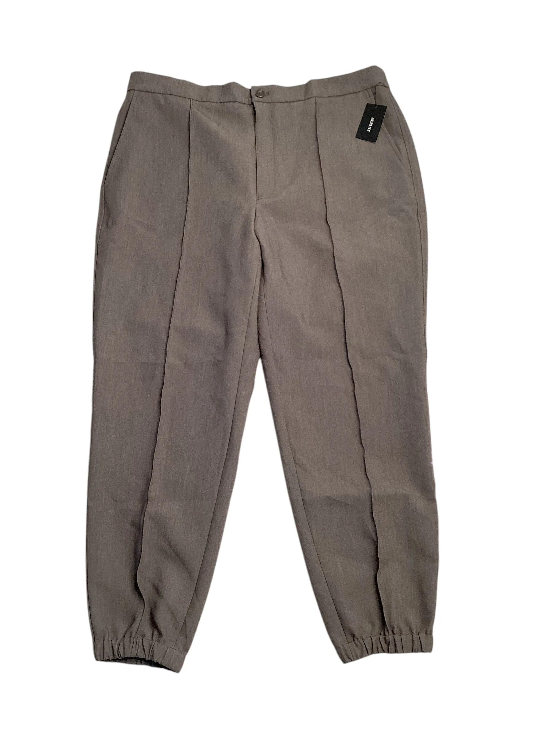 Alfani Mens Regular Fit Stretch Jogger Pants Bolgio Taupe Heather XL
