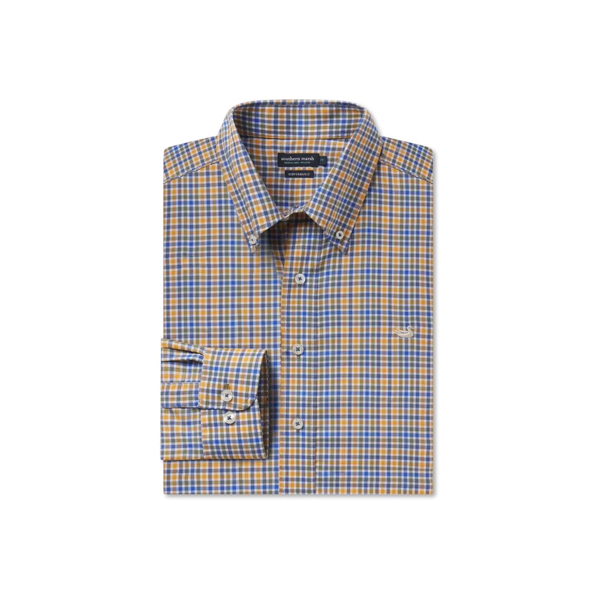 Baker Performance Gingham Dress Shirt • Blue & Field Khaki