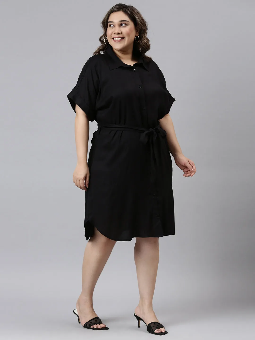 Black Shirt Dress