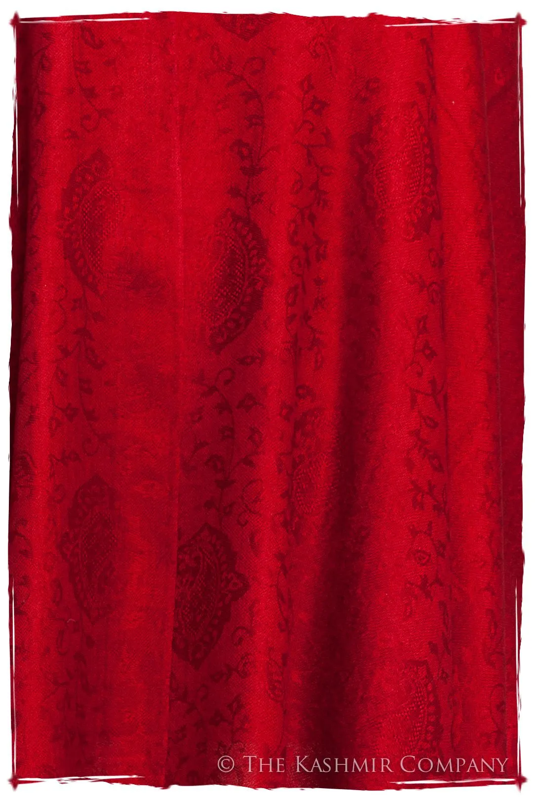 Bordeaux Jacquard Paisley Silk Scarf / Shawl