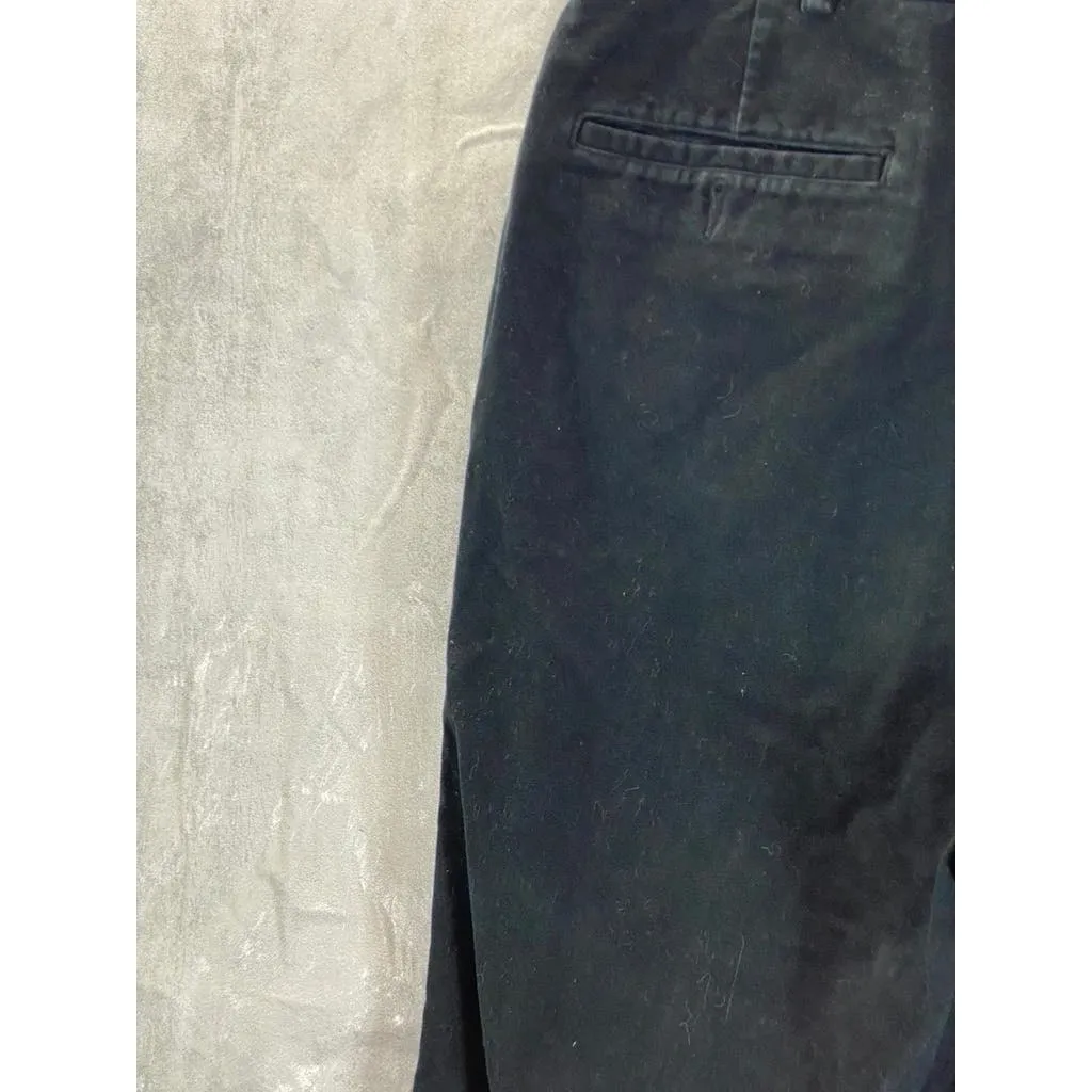 BROOKS BROTHERS Men's Black Solid Hudson-Fit Chino Pants SZ 38X30