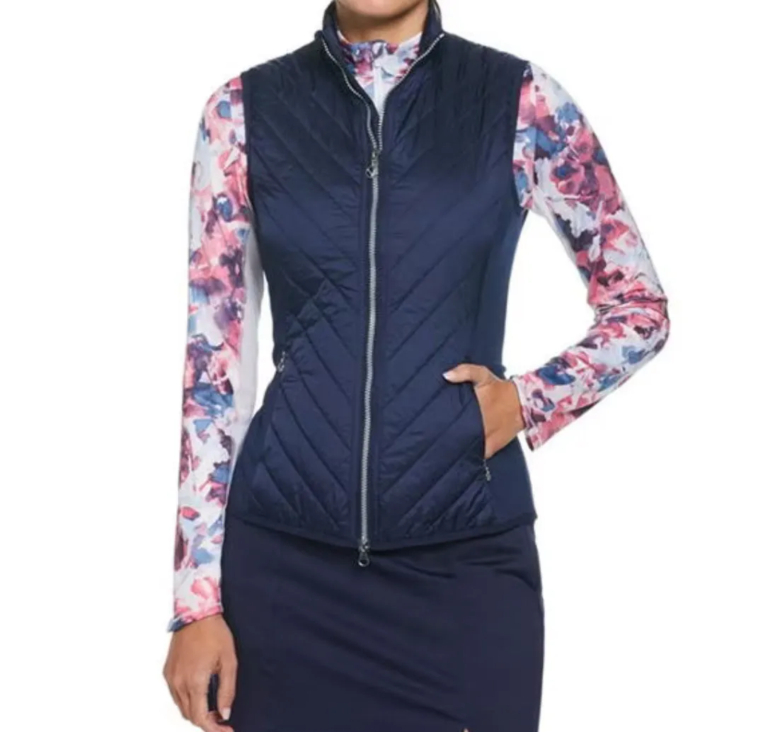 Callaway Ladies Chevron Primaloft® Quilted Vest - Peacoat - CGVFB0Q9
