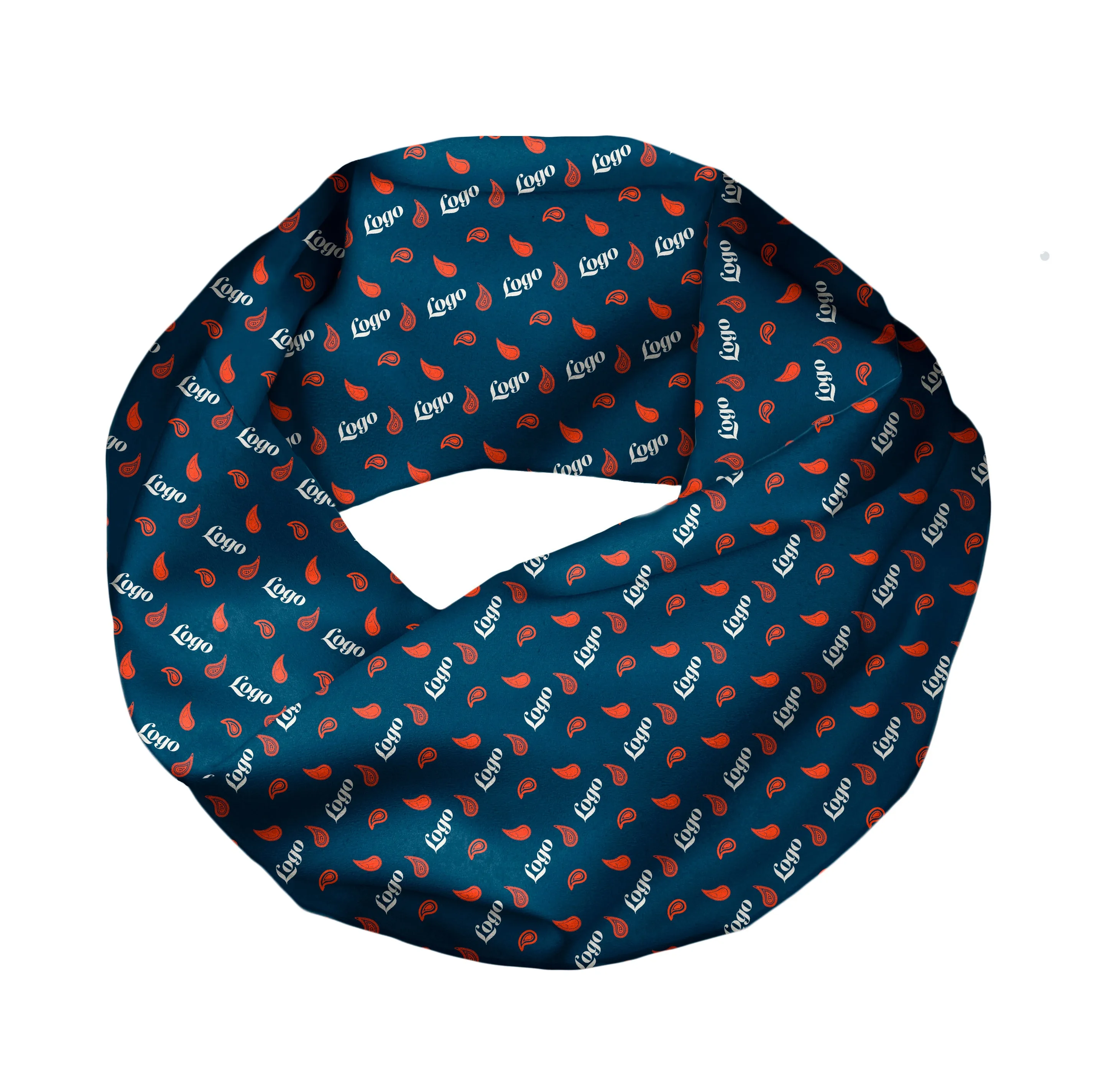 Custom Paisley 2 Logo Infinity Scarf
