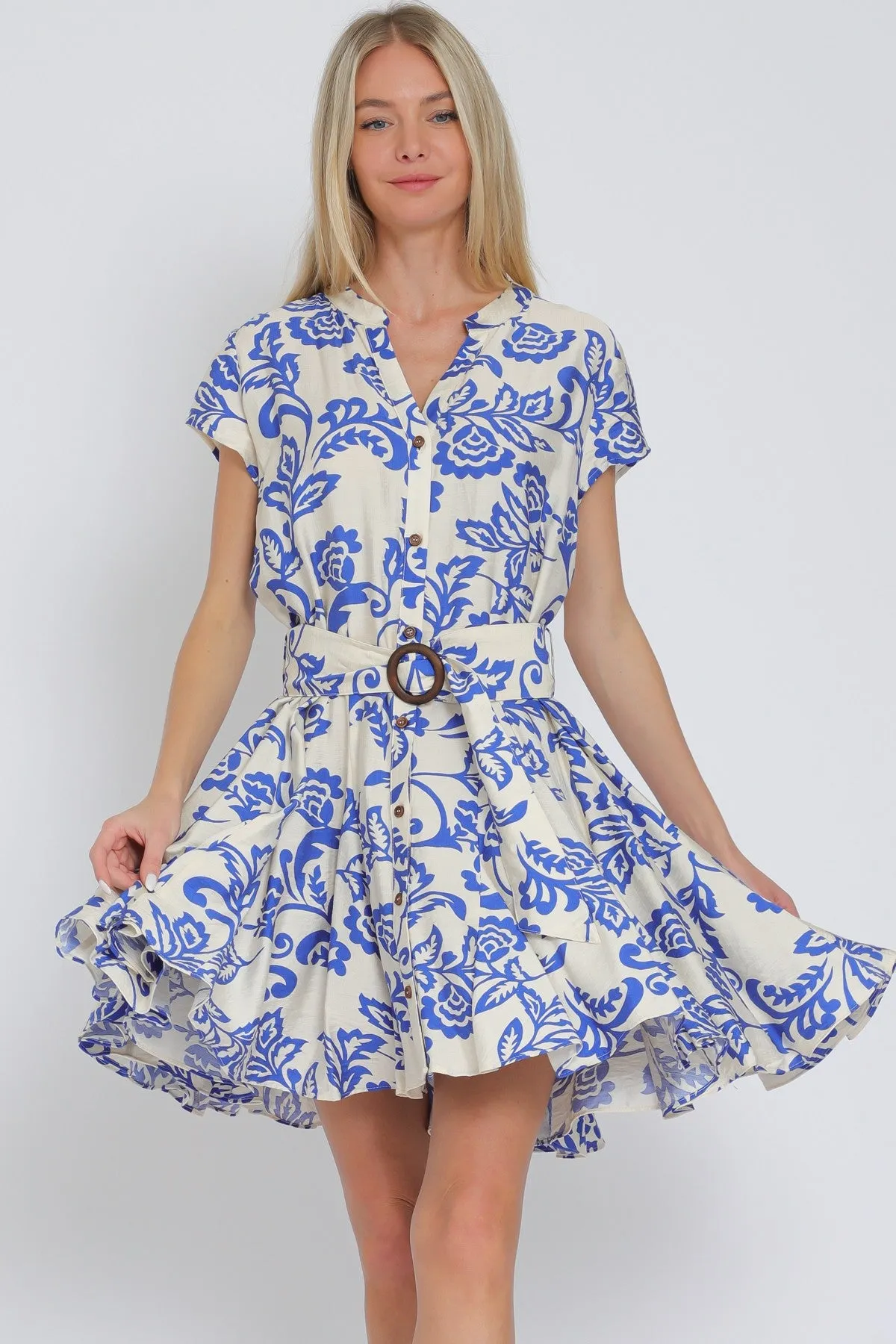 Daniela Belted Mini Dress