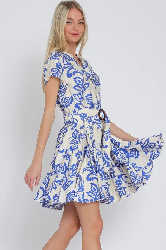 Daniela Belted Mini Dress