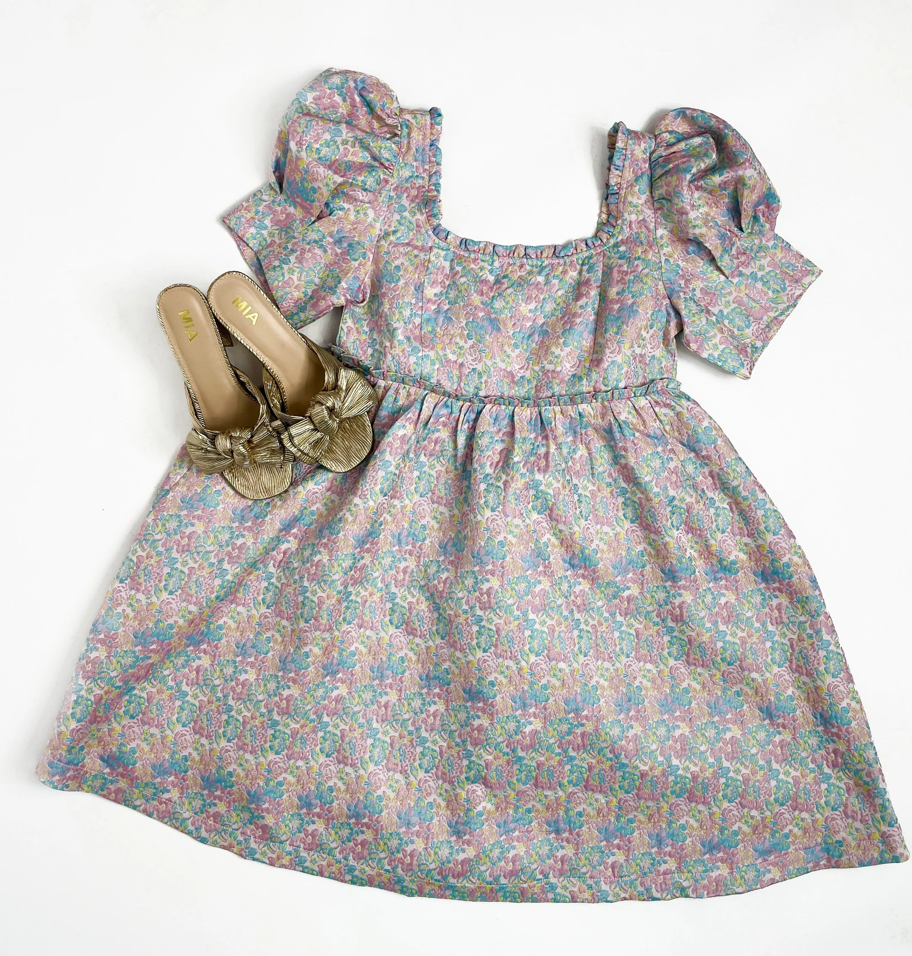 Floral Embellished Babydoll Dress