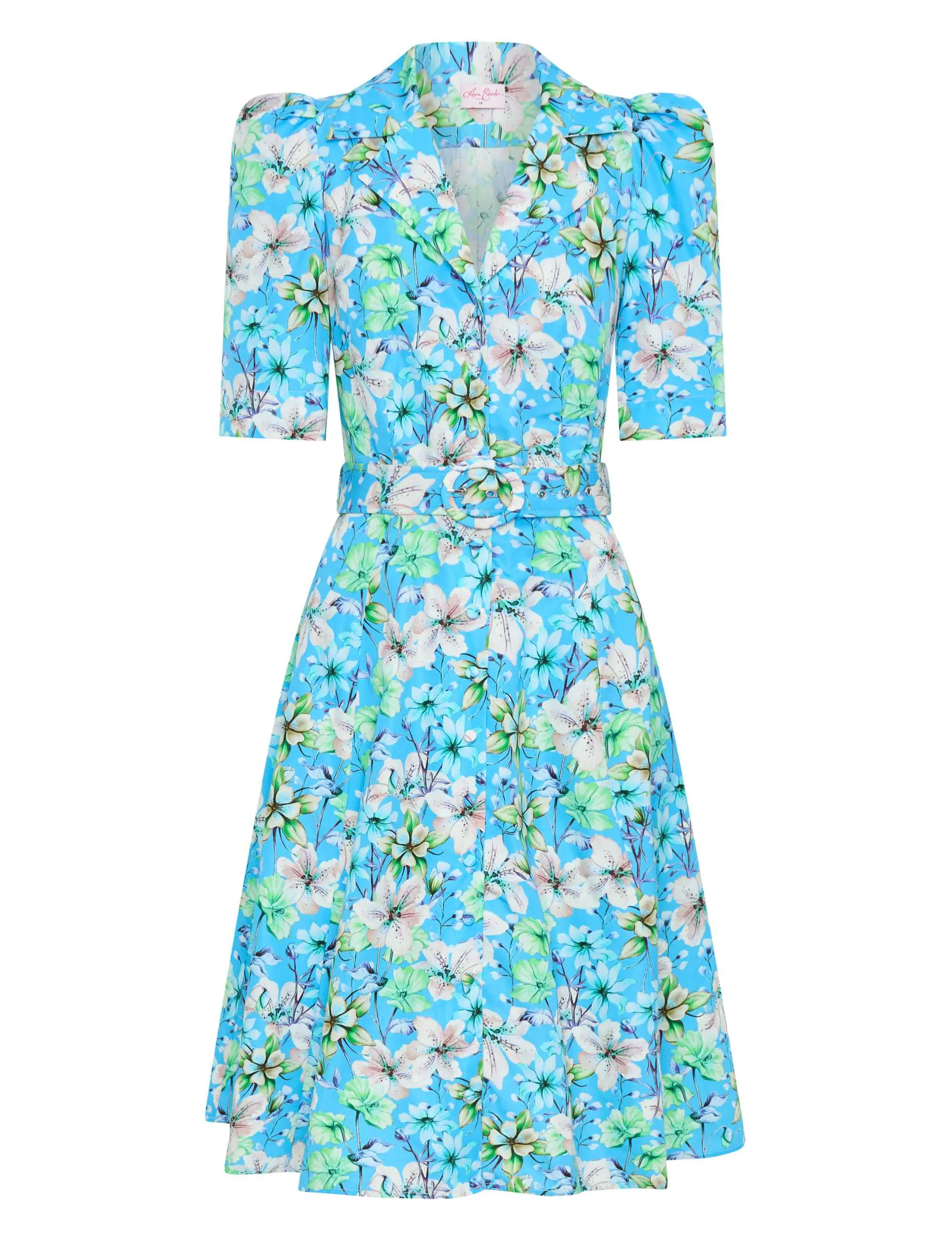 Kylie 'Sky Tigerlily' Limited Edition Cotton Silk Shirtdress