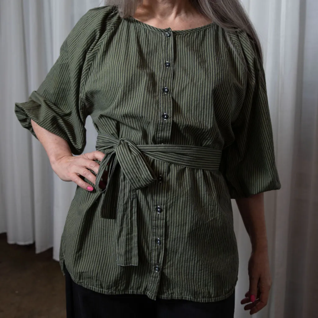 Lucie Khaki Organic Cotton Shirt