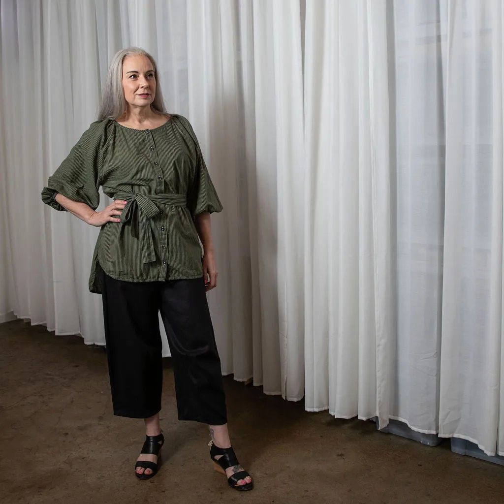 Lucie Khaki Organic Cotton Shirt