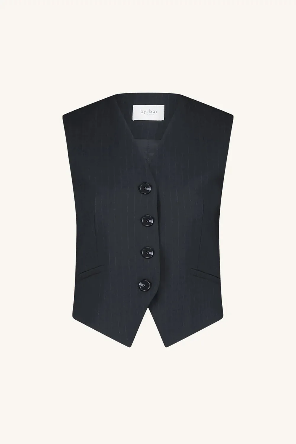 Lynn Pinstripe Gilet - Midnight
