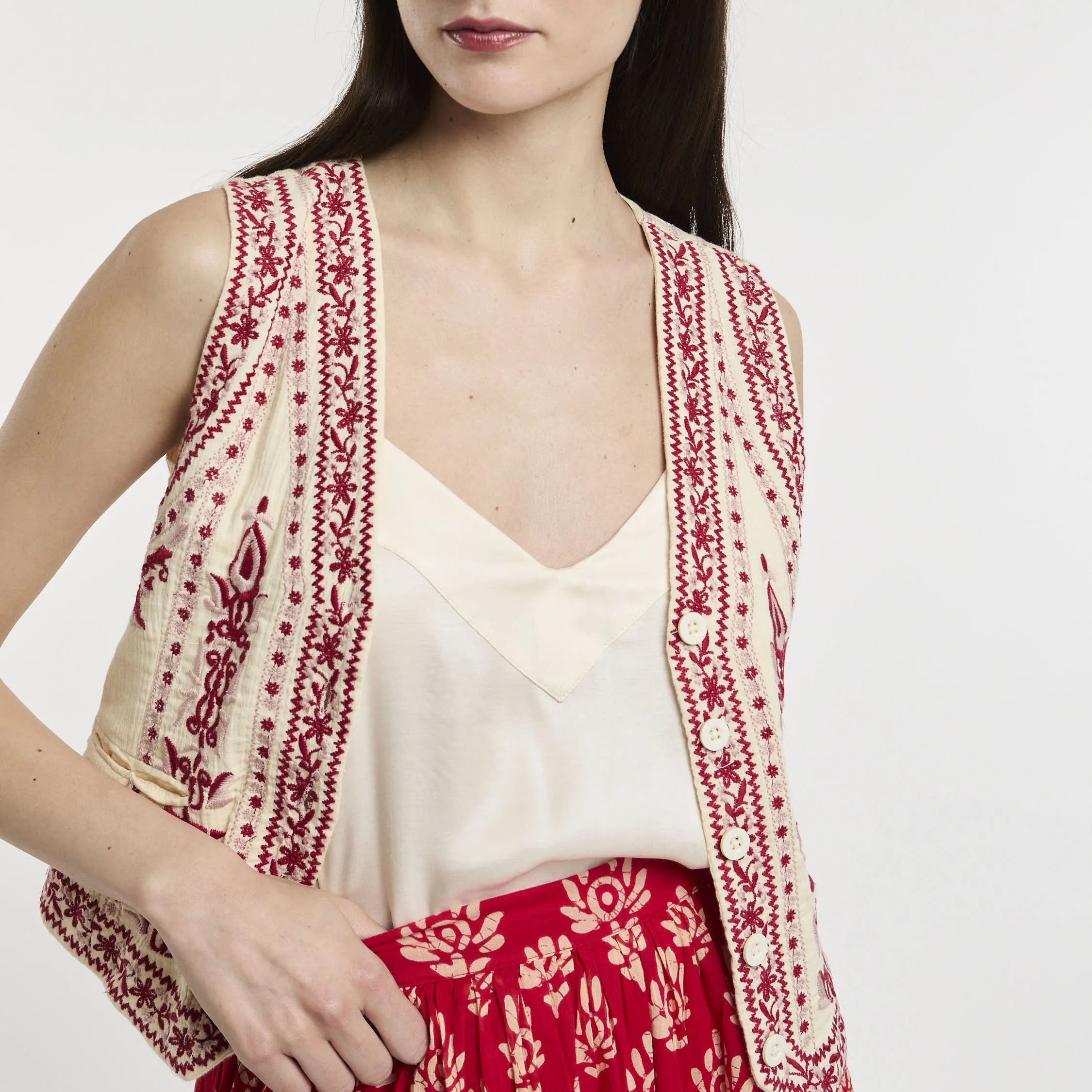 Maison Hotel Gilet Ricamato 5742