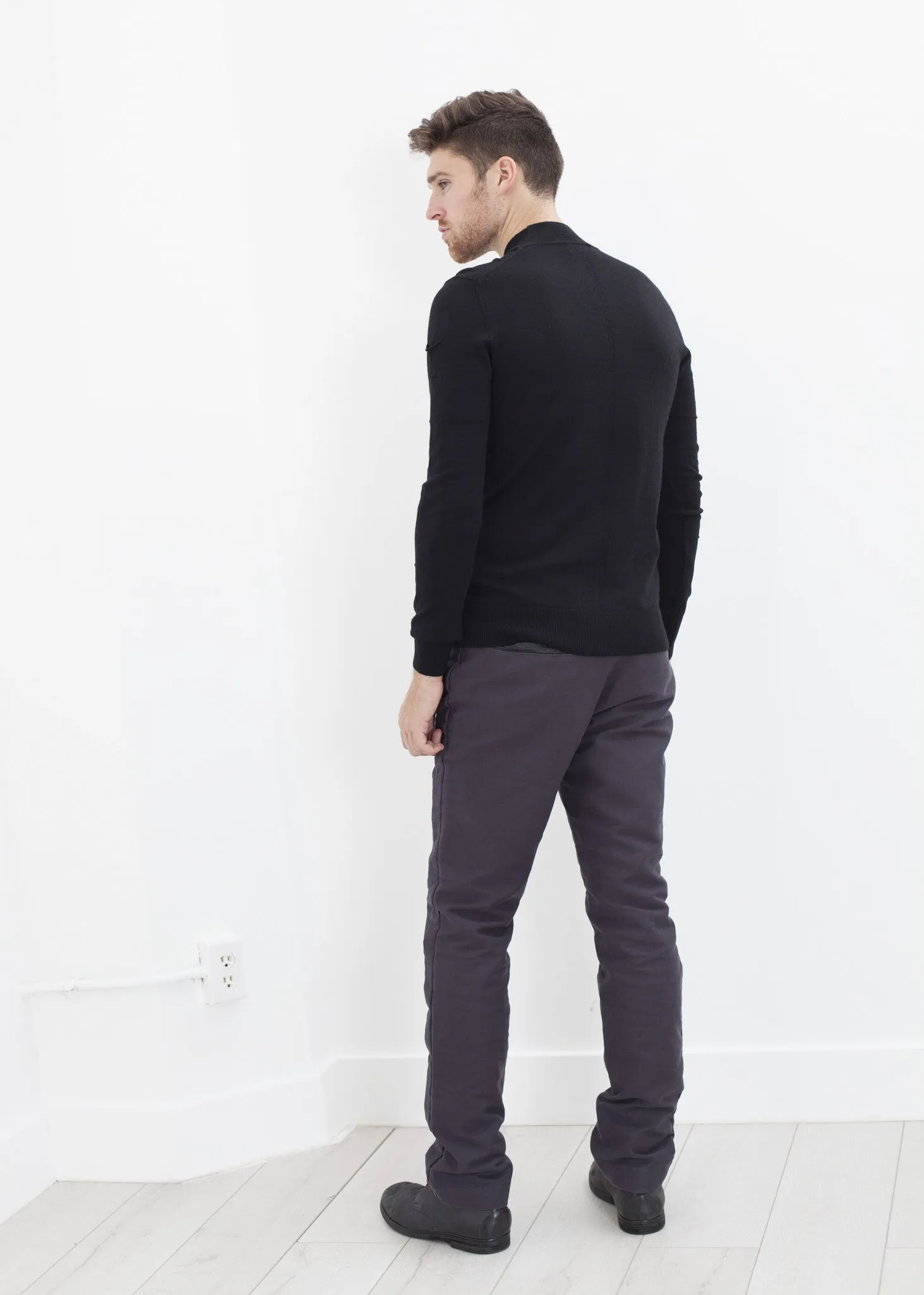 Merino Knit Turtleneck in Black - Fashionable Choice