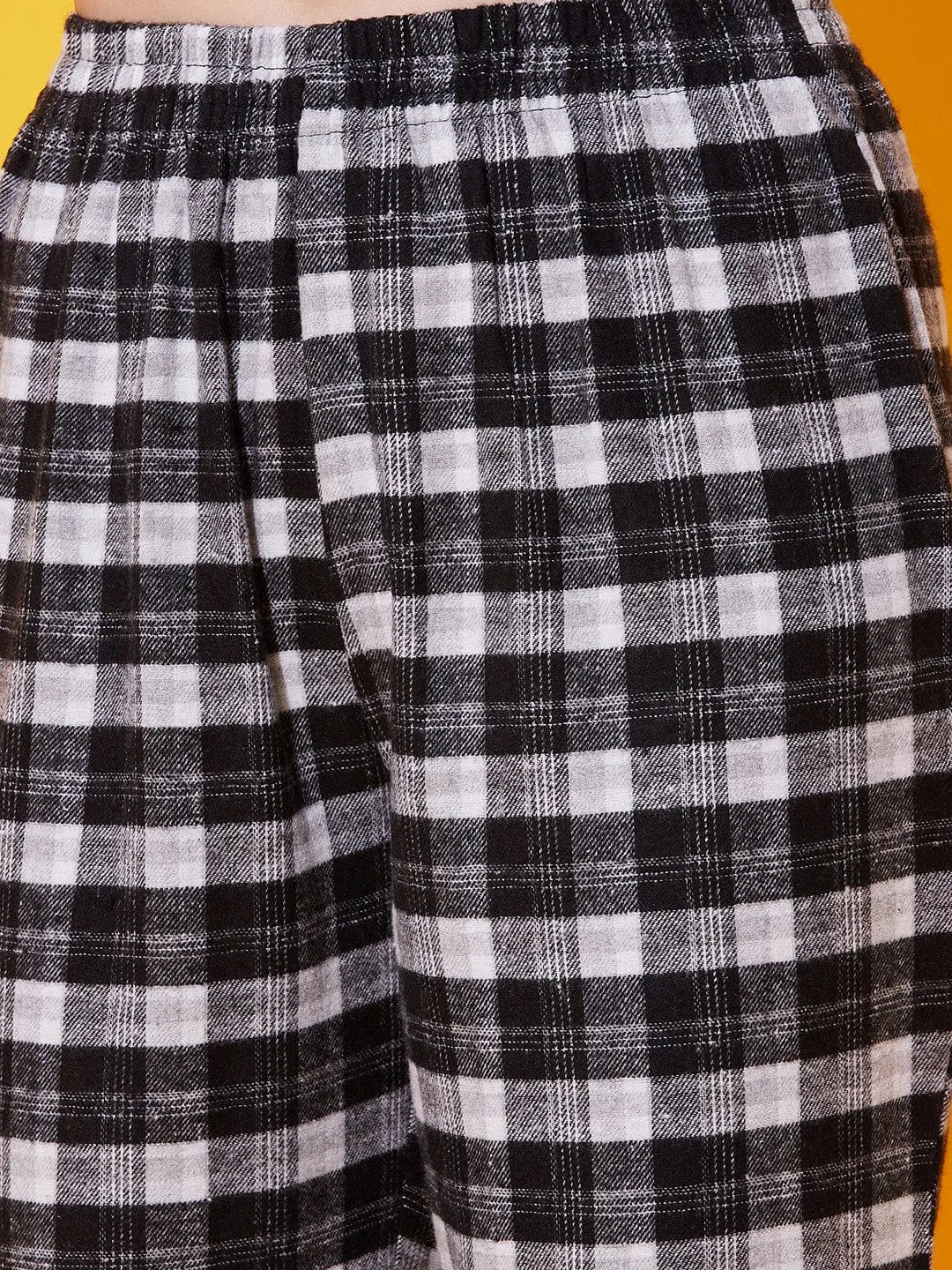 Monochrome Plaid Lounge Set