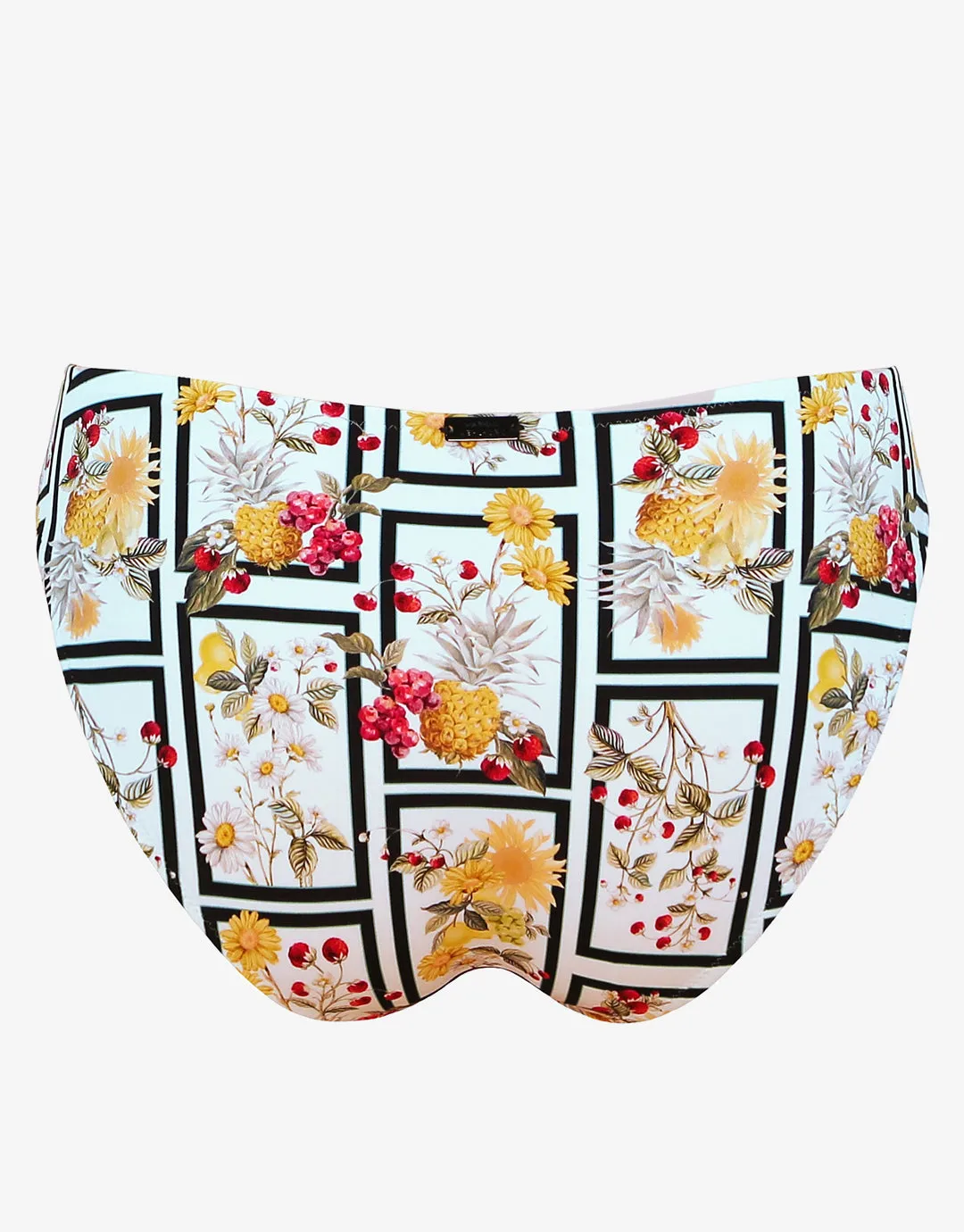 Scenery Ring Side Bikini Pant - Monochrome Garden