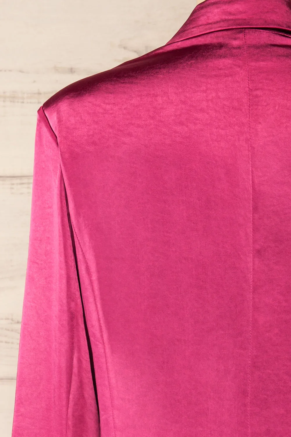 Sendai | Fuchsia Satin Blazer