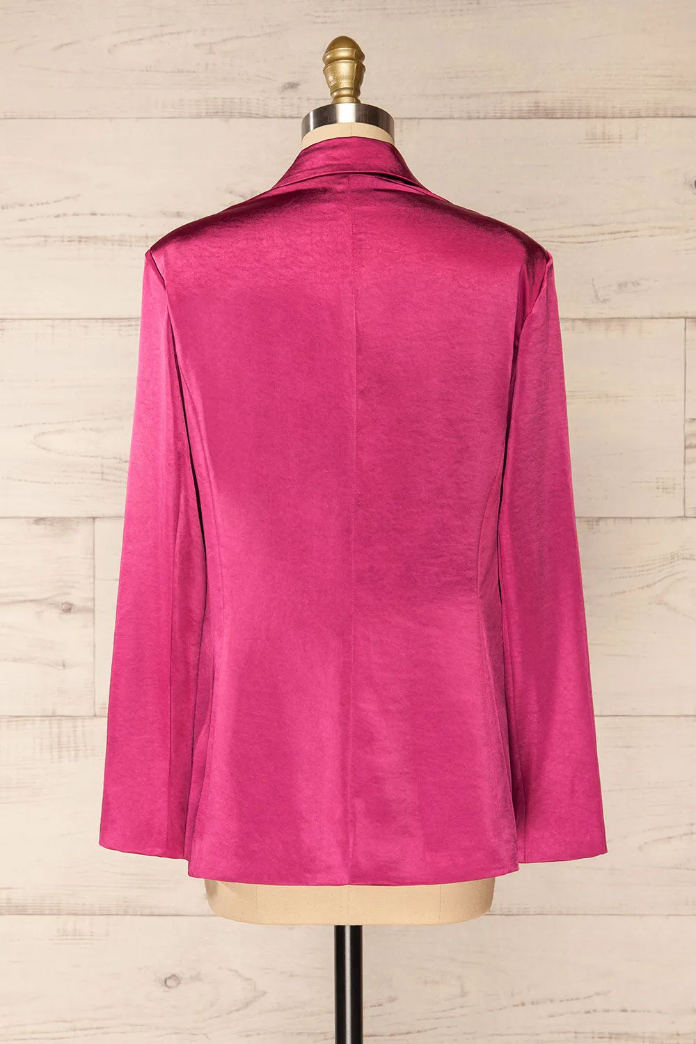 Sendai | Fuchsia Satin Blazer