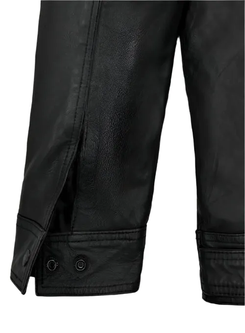 TOM HOLLAND Black Leather Jacket