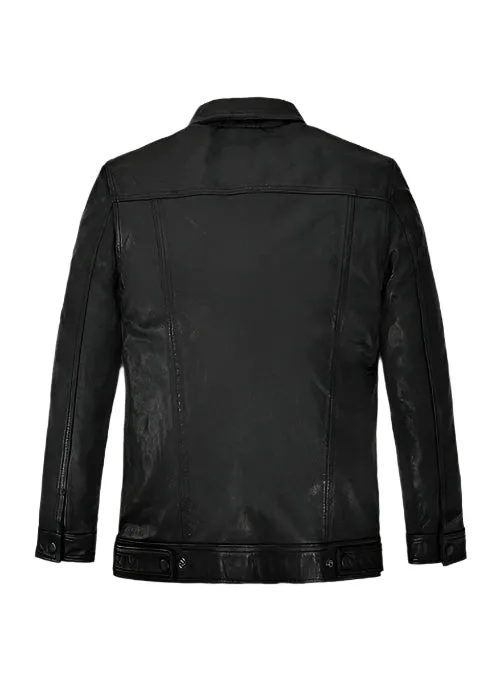 TOM HOLLAND Black Leather Jacket