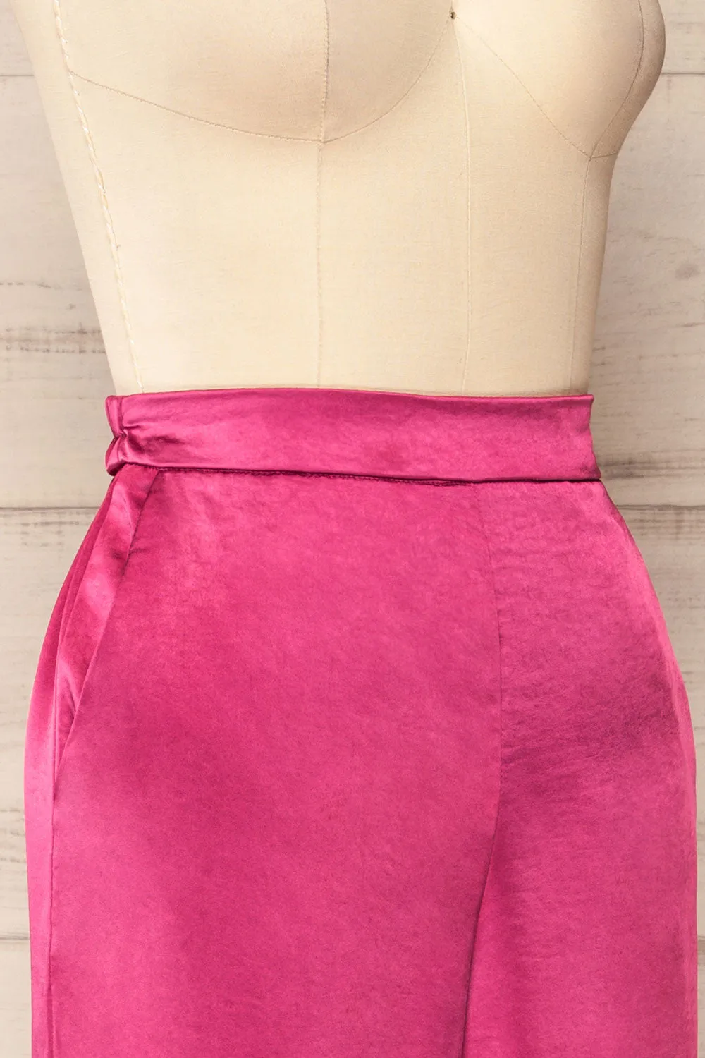 Vangazi | Fuchsia Satin Pants
