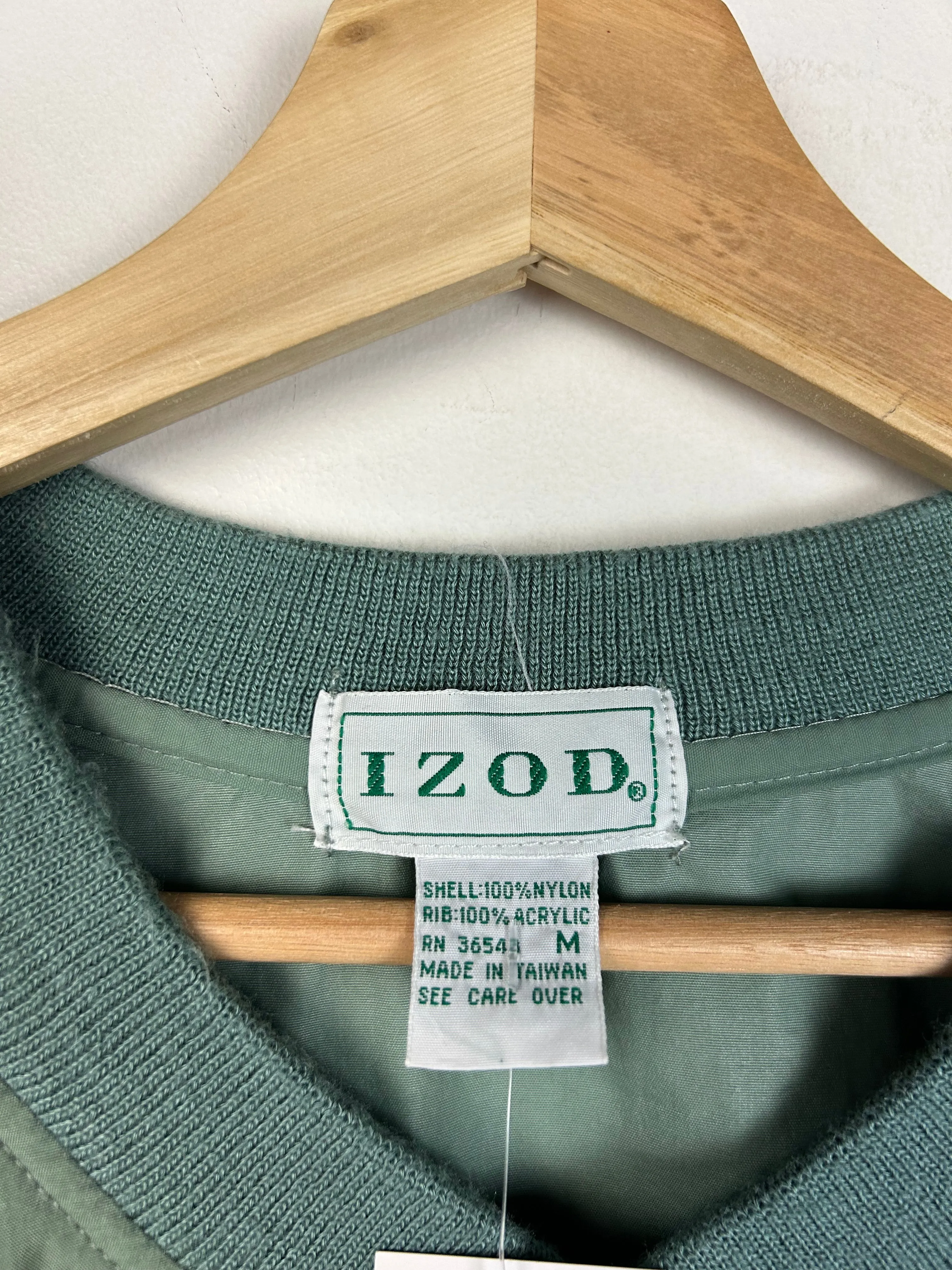 Vintage Izod Golf Green Pullover Windbreaker