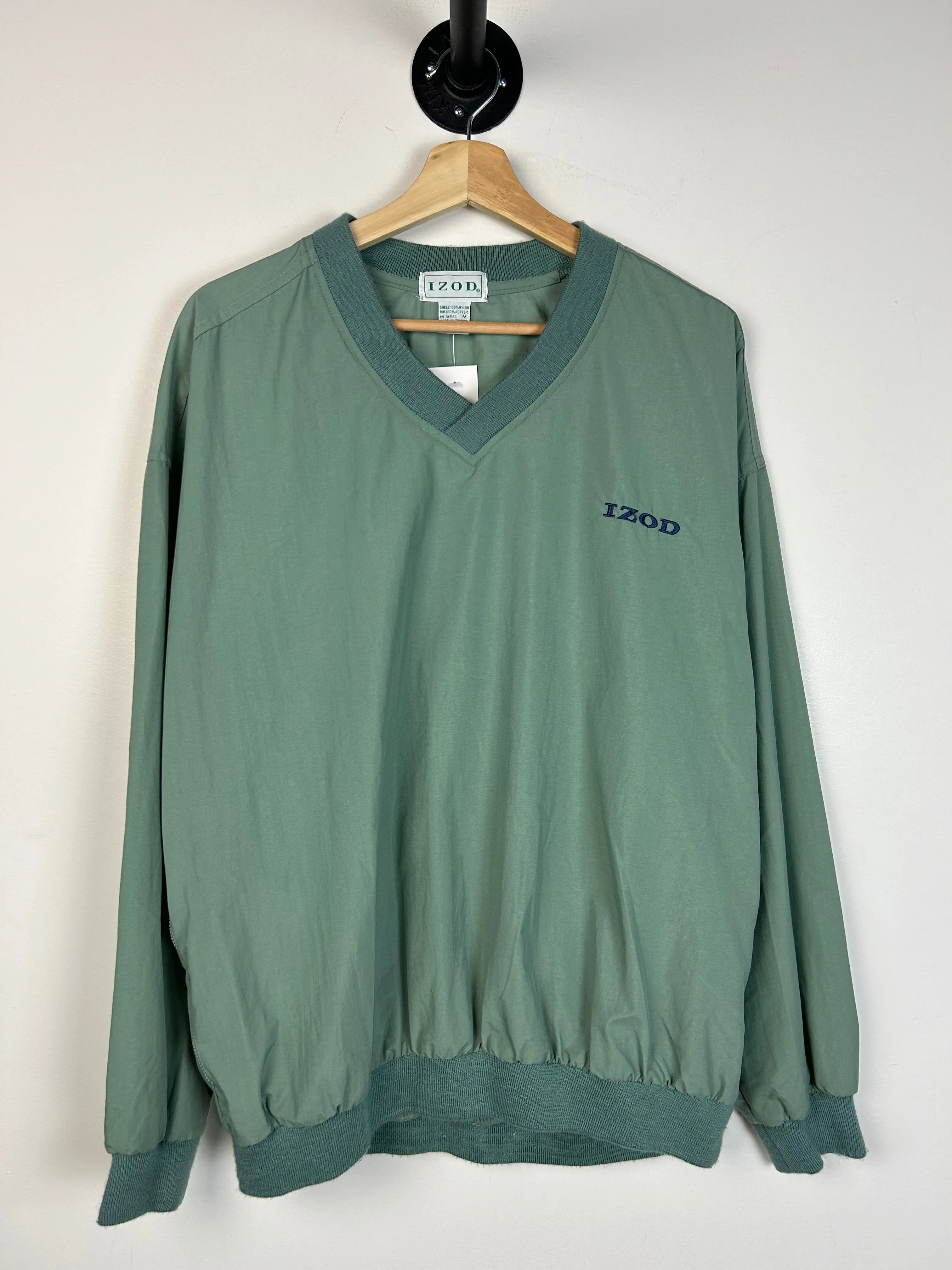Vintage Izod Golf Green Pullover Windbreaker