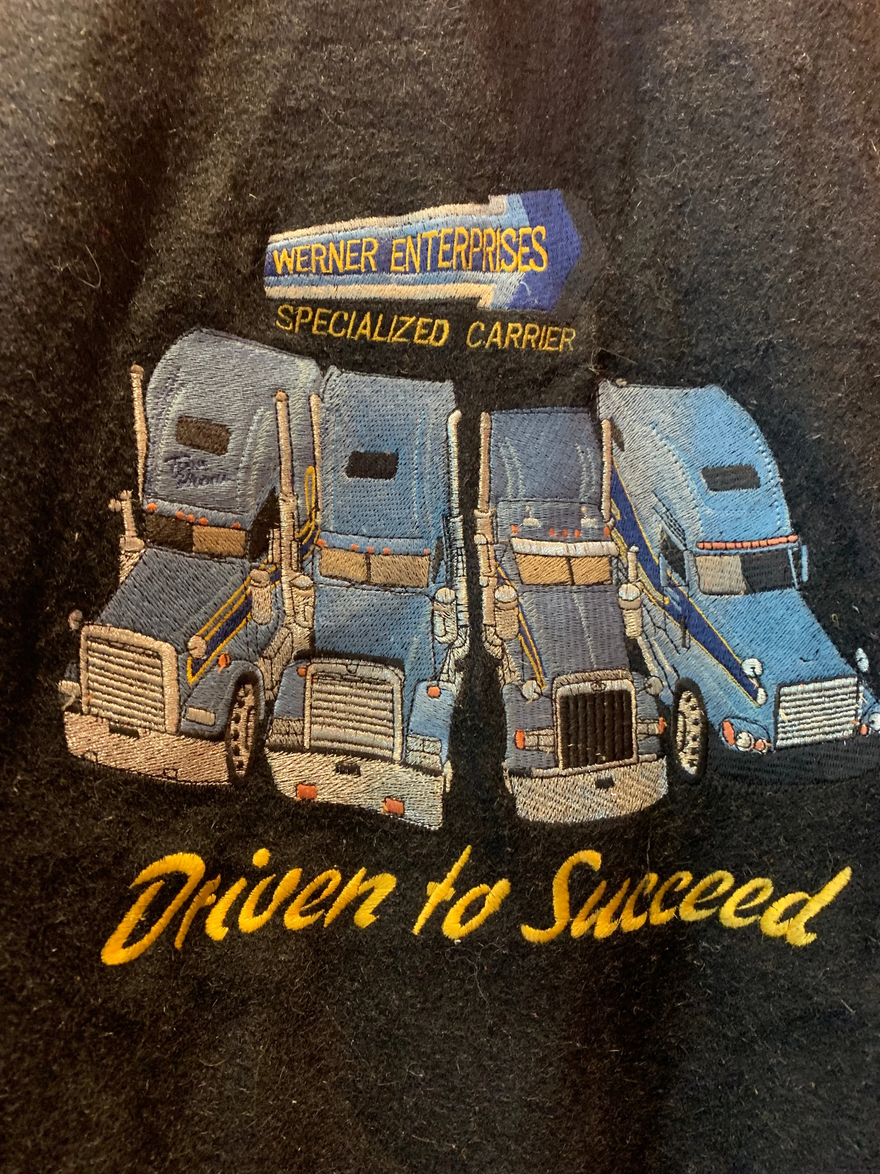 Vintage Trucker Letterman Jacket, S-M