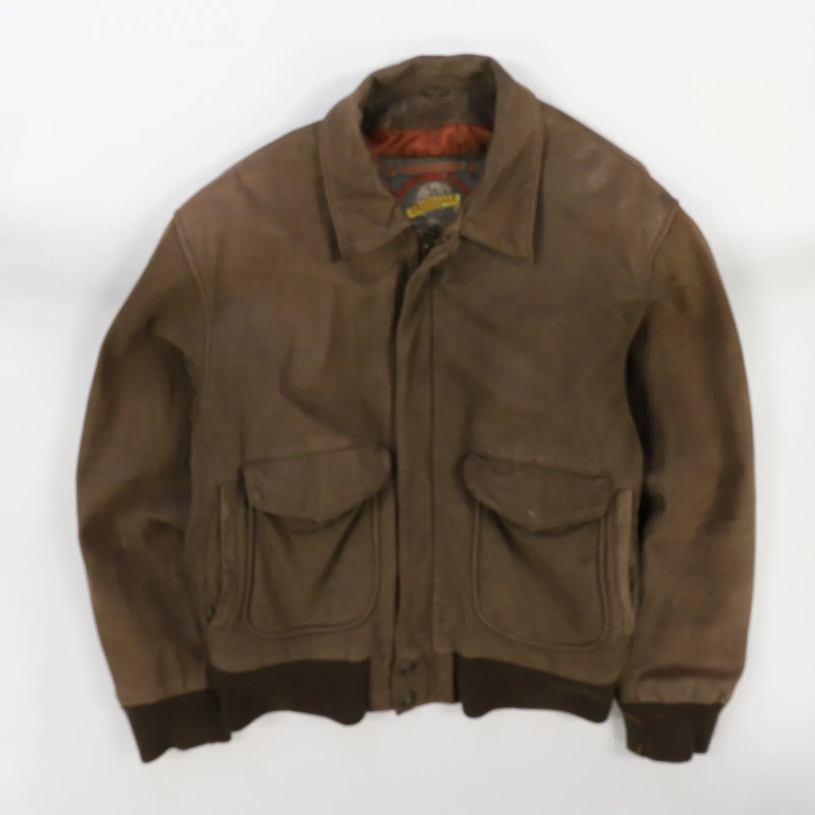 Vintage Wilson's Adventure Bound Leather Bomber Jacket Size Medium