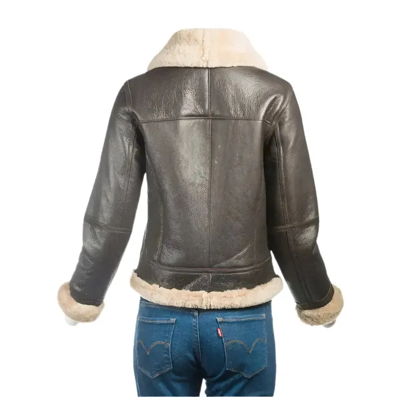 Women's B3 Bomber Sheepskin Jacket - Stylish & Warm