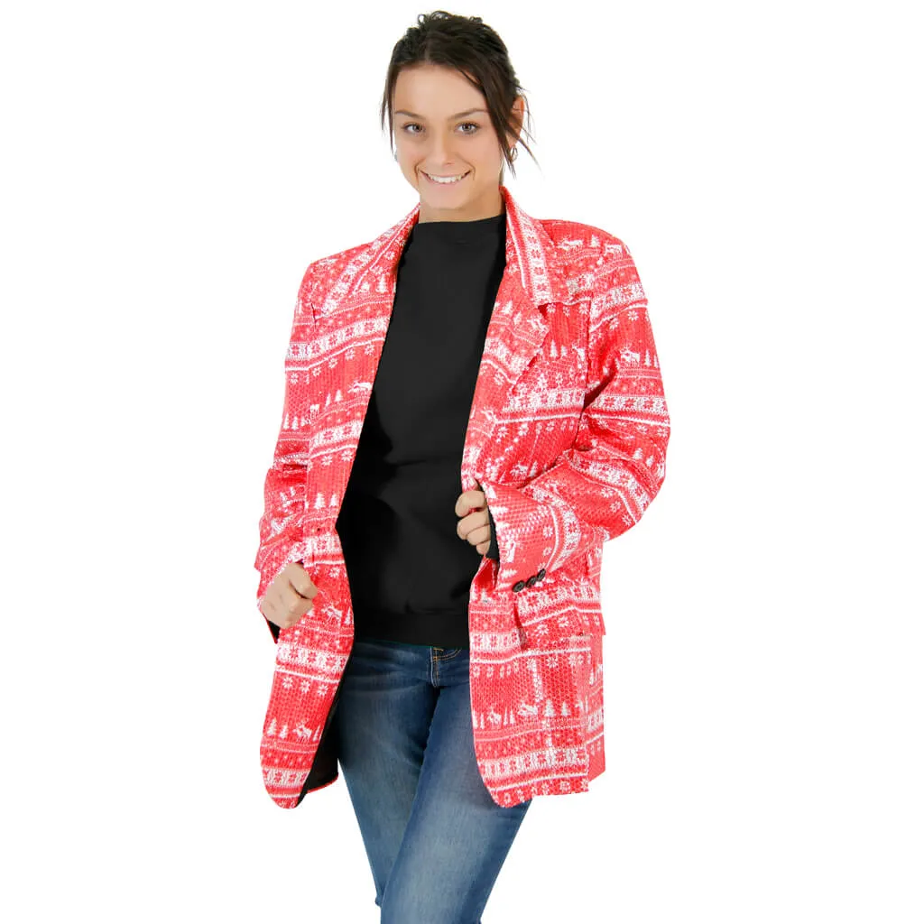 Women's Sequin Christmas Jacket JulesRoche Festive Design
